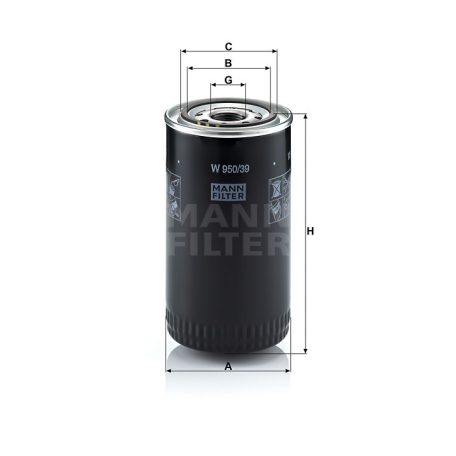 Mann-Filter W950/39 Olajszűrő