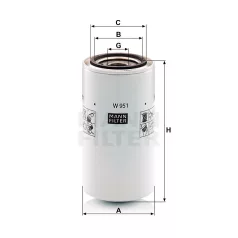 Mann-Filter W951 Olajszűrő