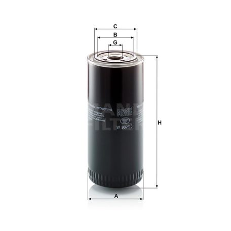 Mann-Filter W962/15 Olajszűrő