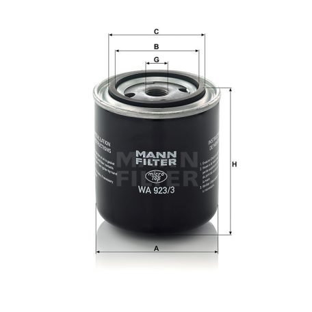 Mann-Filter WA923/3 Olajszűrő