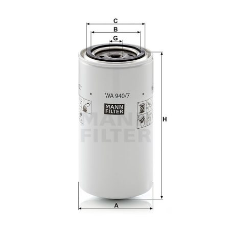 Mann-Filter WA940/7 Olajszűrő