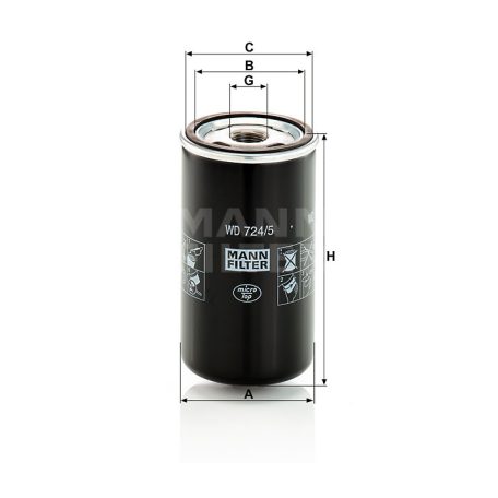 Mann-Filter WD724/5 Olajszűrő