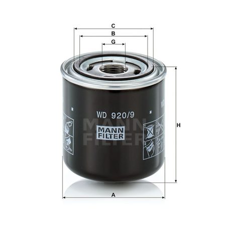 Mann-Filter WD920/9 Olajszűrő