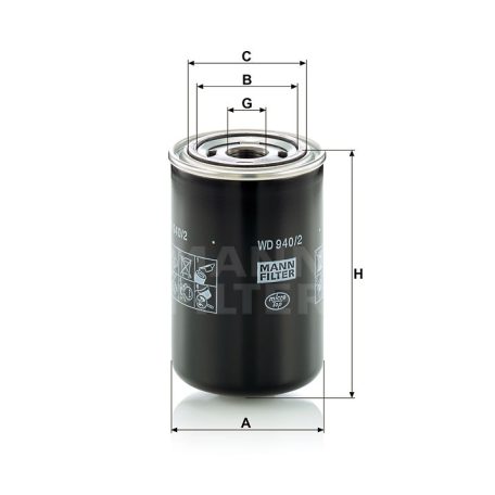 Mann-Filter WD940/2 Olajszűrő