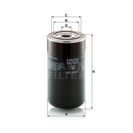 Mann-Filter WD950/5 Olajszűrő