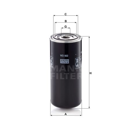 Mann-Filter WD962 Olajszűrő
