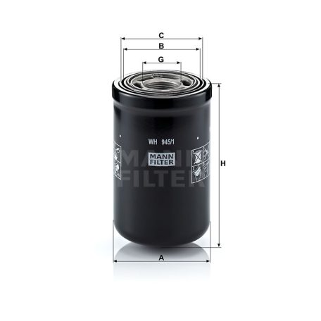 Mann-Filter WH945/1 Olajszűrő