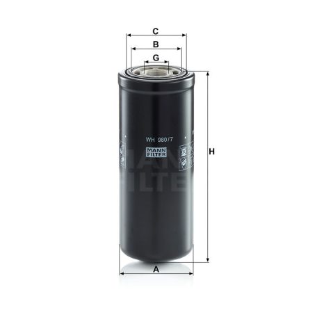 Mann-Filter WH980/7 Olajszűrő