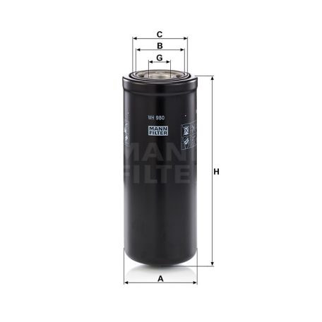 Mann-Filter WH980 Olajszűrő