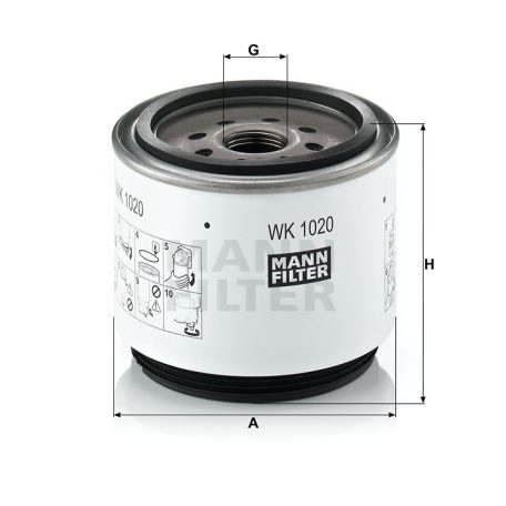 Mann-Filter WK1020X Üzemanyagszűrő