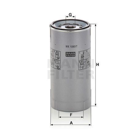 Mann-Filter WK1080/7X Üzemanyagszűrő