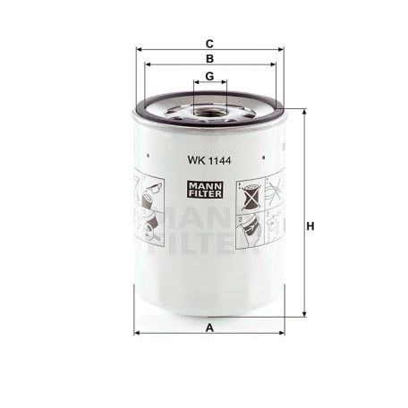 Mann-Filter WK1144 Üzemanyagszűrő