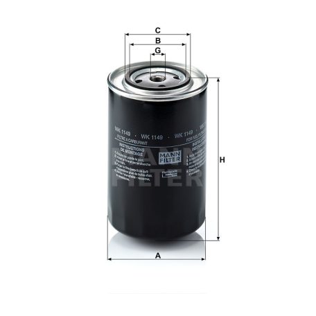 Mann-Filter WK1149 Üzemanyagszűrő