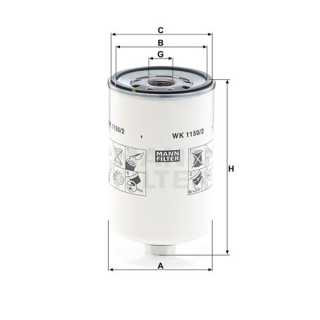 Mann-Filter WK1150/2 Üzemanyagszűrő