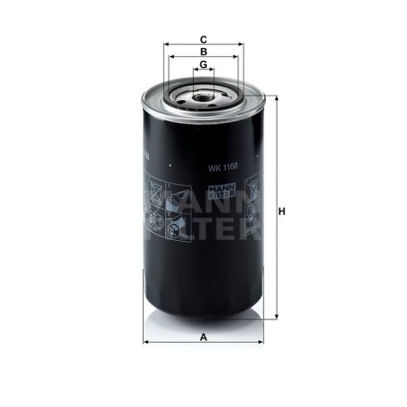 Mann-Filter WK1168 Üzemanyagszűrő