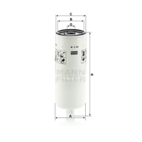 Mann-Filter WK12290 Üzemanyagszűrő