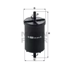 Mann-Filter WK6012 Üzemanyagszűrő