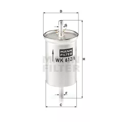 Mann-Filter WK612/6 Üzemanyagszűrő