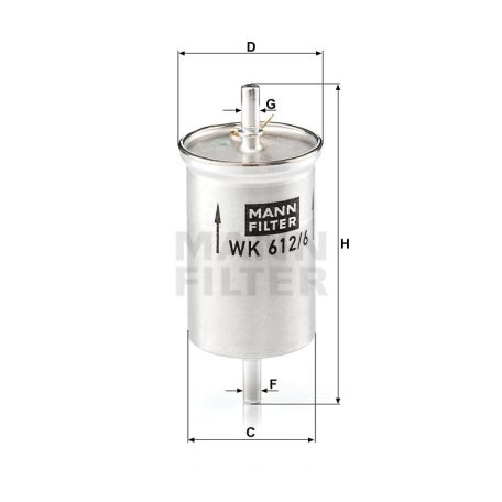 Mann-Filter WK612/6 Üzemanyagszűrő