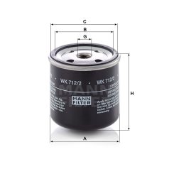 Mann-Filter WK712/2 Üzemanyagszűrő
