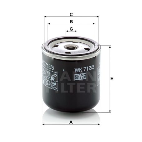 Mann-Filter WK712/3 Üzemanyagszűrő