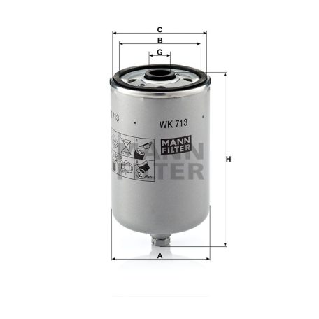 Mann-Filter WK713 Üzemanyagszűrő