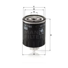 Mann-Filter WK718/2 Üzemanyagszűrő