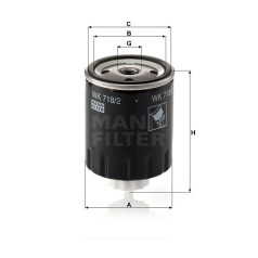 Mann-Filter WK718/2 Üzemanyagszűrő