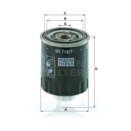 Mann-Filter WK718/7 Üzemanyagszűrő