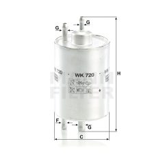 Mann-Filter WK720 Üzemanyagszűrő