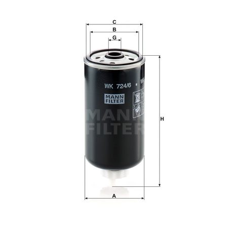Mann-Filter WK724/6 Üzemanyagszűrő