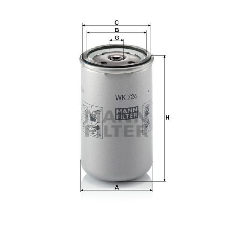 Mann-Filter WK724 Üzemanyagszűrő