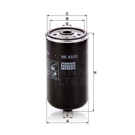 Mann-Filter WK8030 Üzemanyagszűrő
