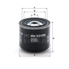 Mann-Filter WK811/86 Üzemanyagszűrő