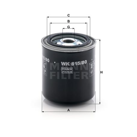 Mann-Filter WK815/80 Üzemanyagszűrő