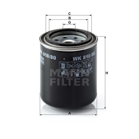 Mann-Filter WK818/80 Üzemanyagszűrő