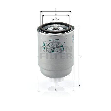 Mann-Filter WK821 Üzemanyagszűrő