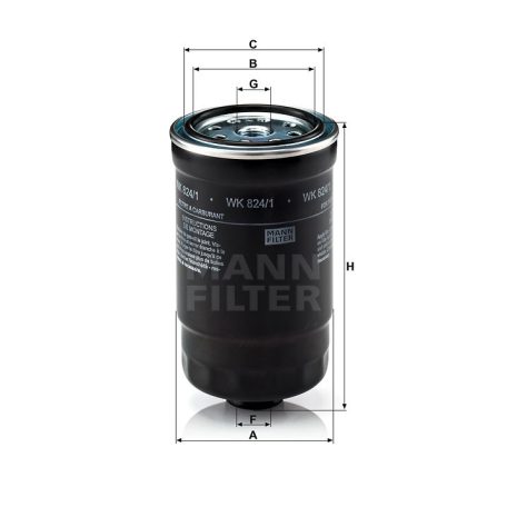 Mann-Filter WK824/1 Üzemanyagszűrő