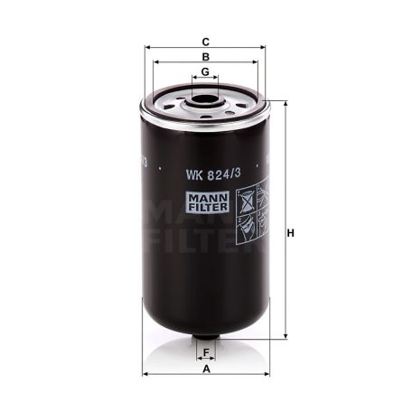 Mann-Filter WK824/3 Üzemanyagszűrő