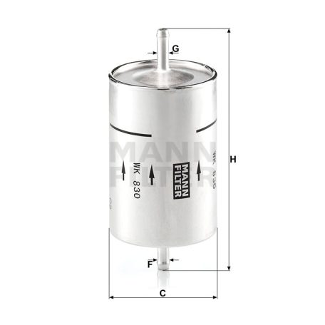 Mann-Filter WK830 Üzemanyagszűrő