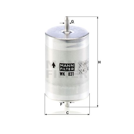 Mann-Filter WK831 Üzemanyagszűrő