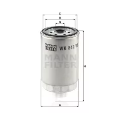 Mann-Filter WK842/16 Üzemanyagszűrő