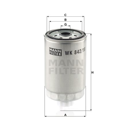 Mann-Filter WK842/16 Üzemanyagszűrő