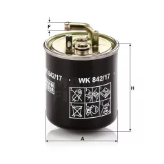 Mann-Filter WK842/17 Üzemanyagszűrő