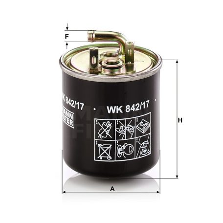 Mann-Filter WK842/17 Üzemanyagszűrő