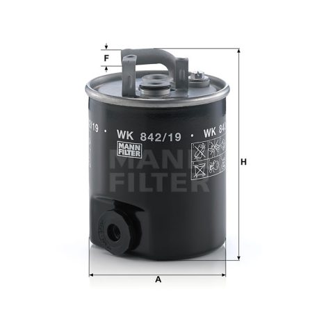 Mann-Filter WK842/19 Üzemanyagszűrő