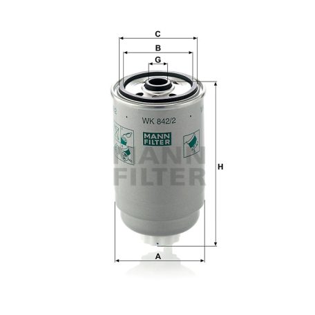 Mann-Filter WK842/2 Üzemanyagszűrő