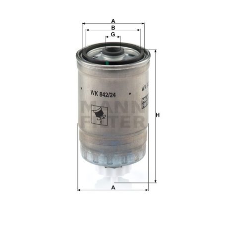 Mann-Filter WK842/24 Üzemanyagszűrő