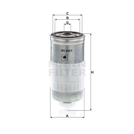 Mann-Filter WK845/1 Üzemanyagszűrő