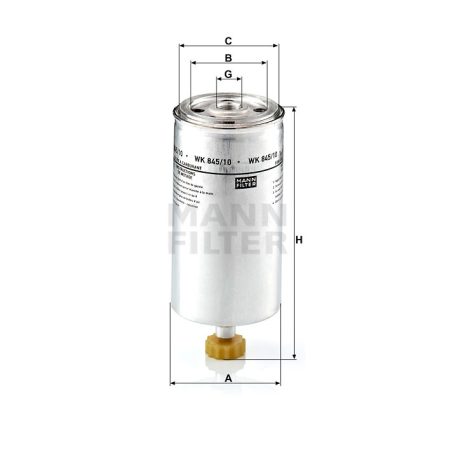 Mann-Filter WK845/10 Üzemanyagszűrő